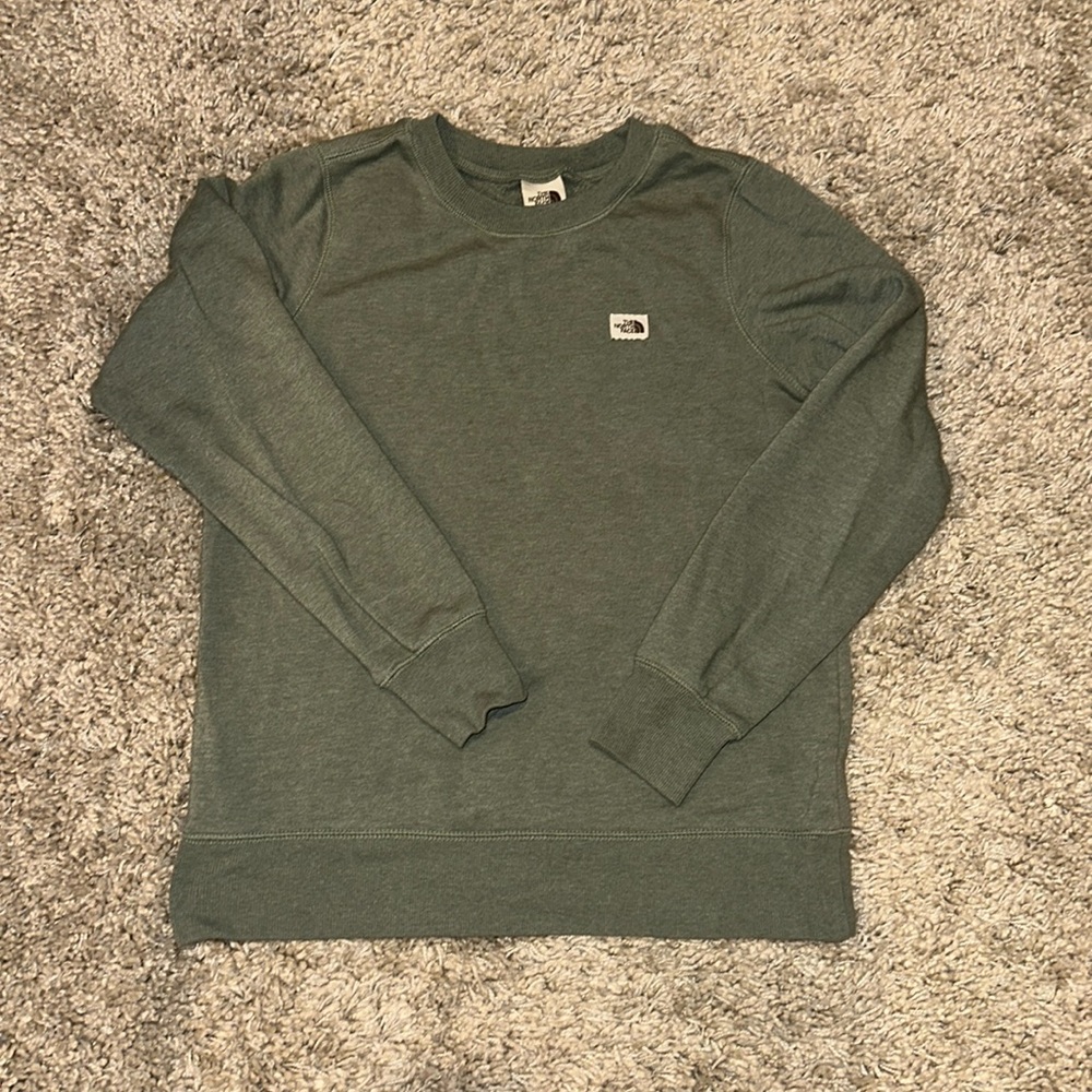 The North Face Heritage crew neck sweatshirt in grey/green - womens size small